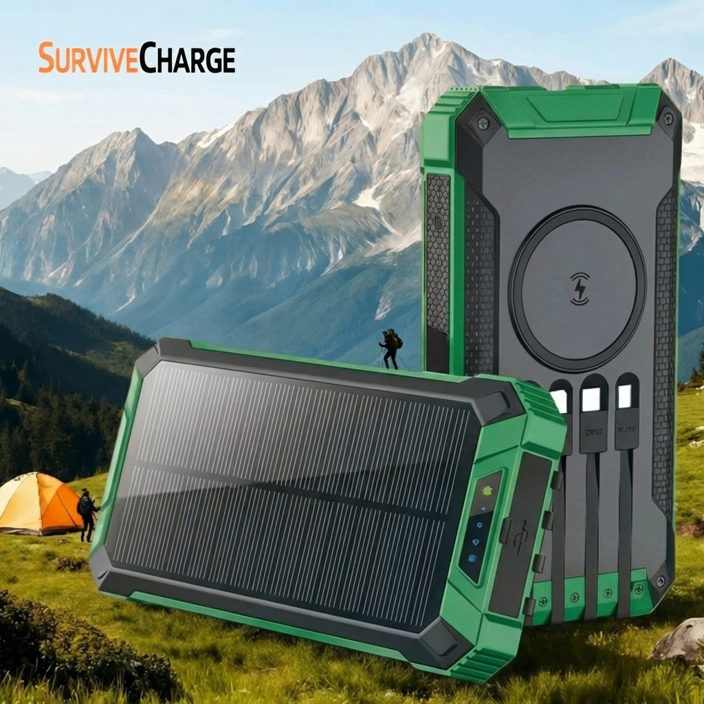 SurviveCharge™ Portable Solar Power Bank